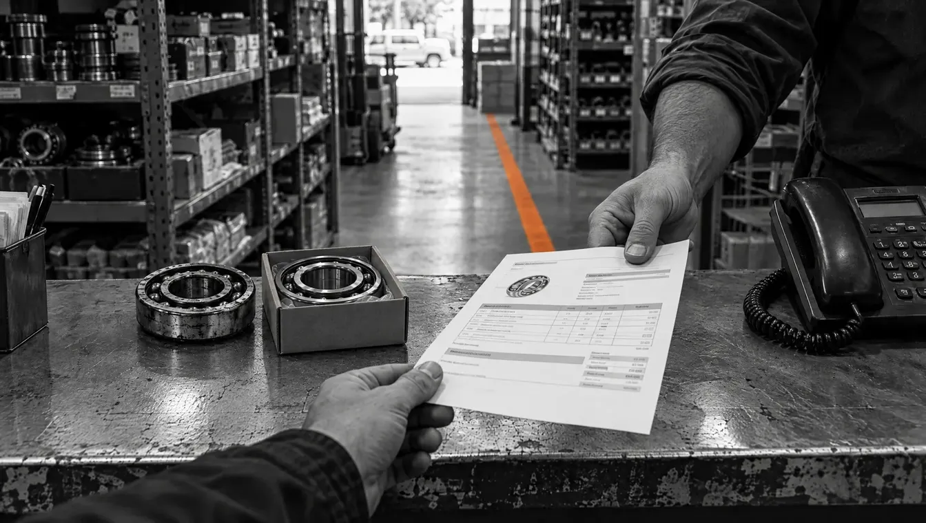 El mismo especialista entrega al cliente la pieza correcta